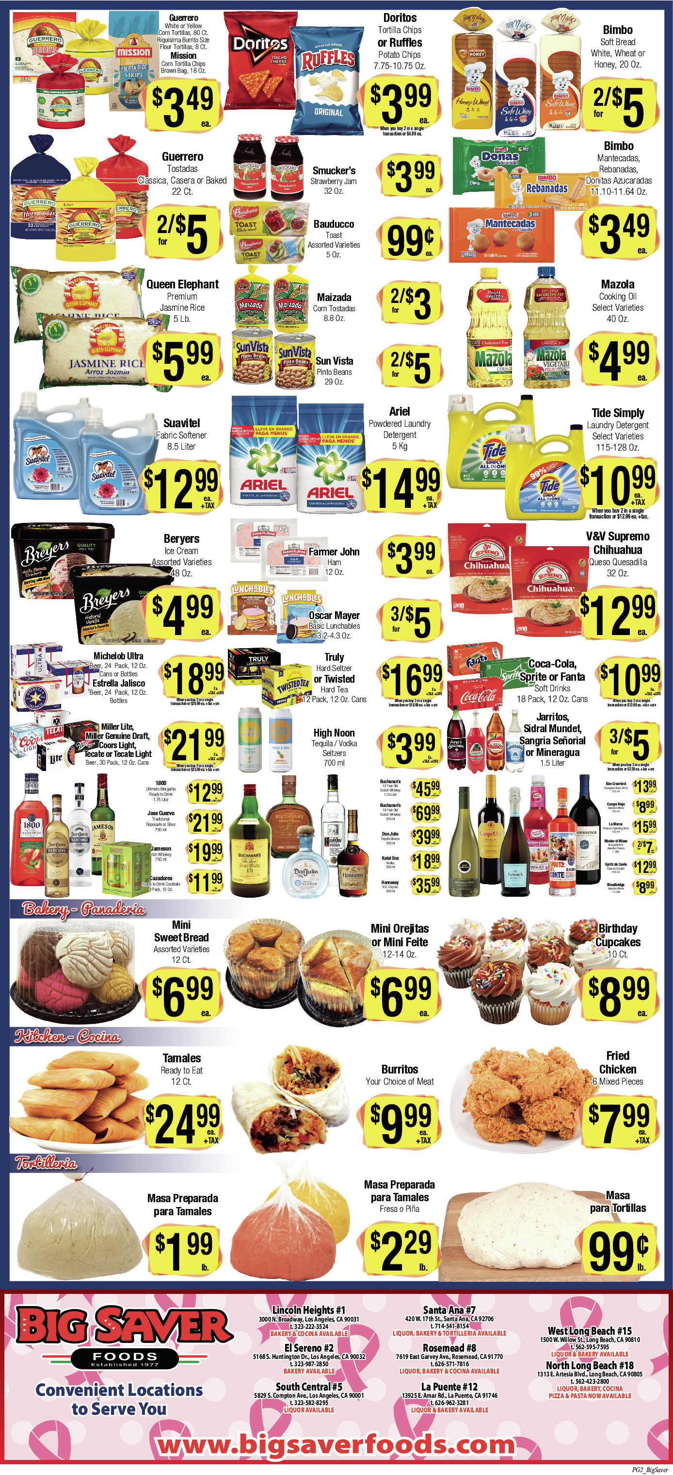 Big Saver Food Weekly AD 2 Page. valid thruogh 10/16/2024 - 10/22/2024