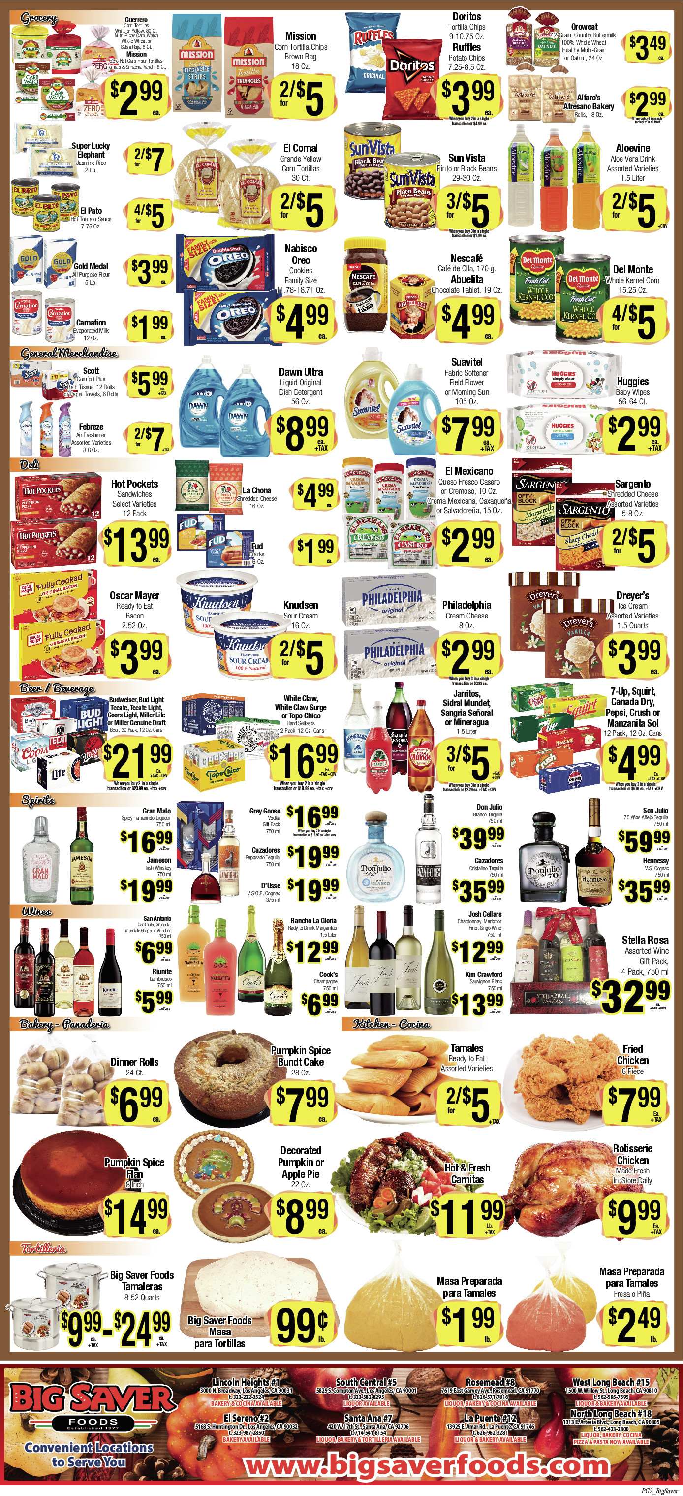 Big Saver Food Weekly AD 2 Page. valid thruogh 11/20/2024 - 11/26/2024