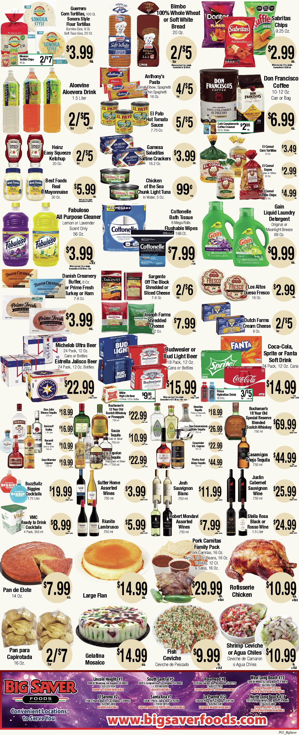 Big Saver Food Weekly AD 2 Page. valid thruogh 03/18/2026 - 03/24/2026