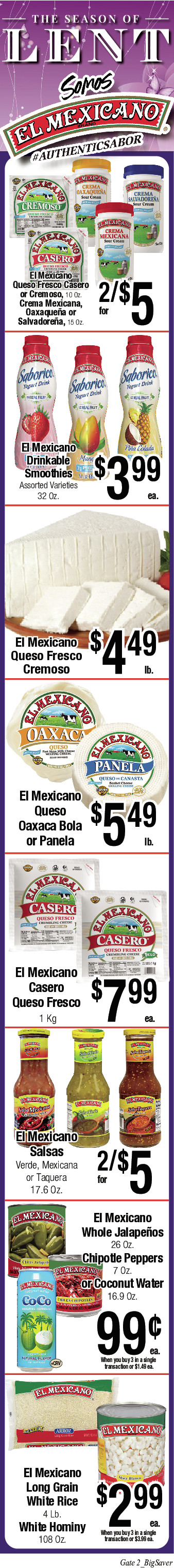 Big Saver Food Weekly AD 4 Page. valid thruogh 03/18/2026 - 03/24/2026