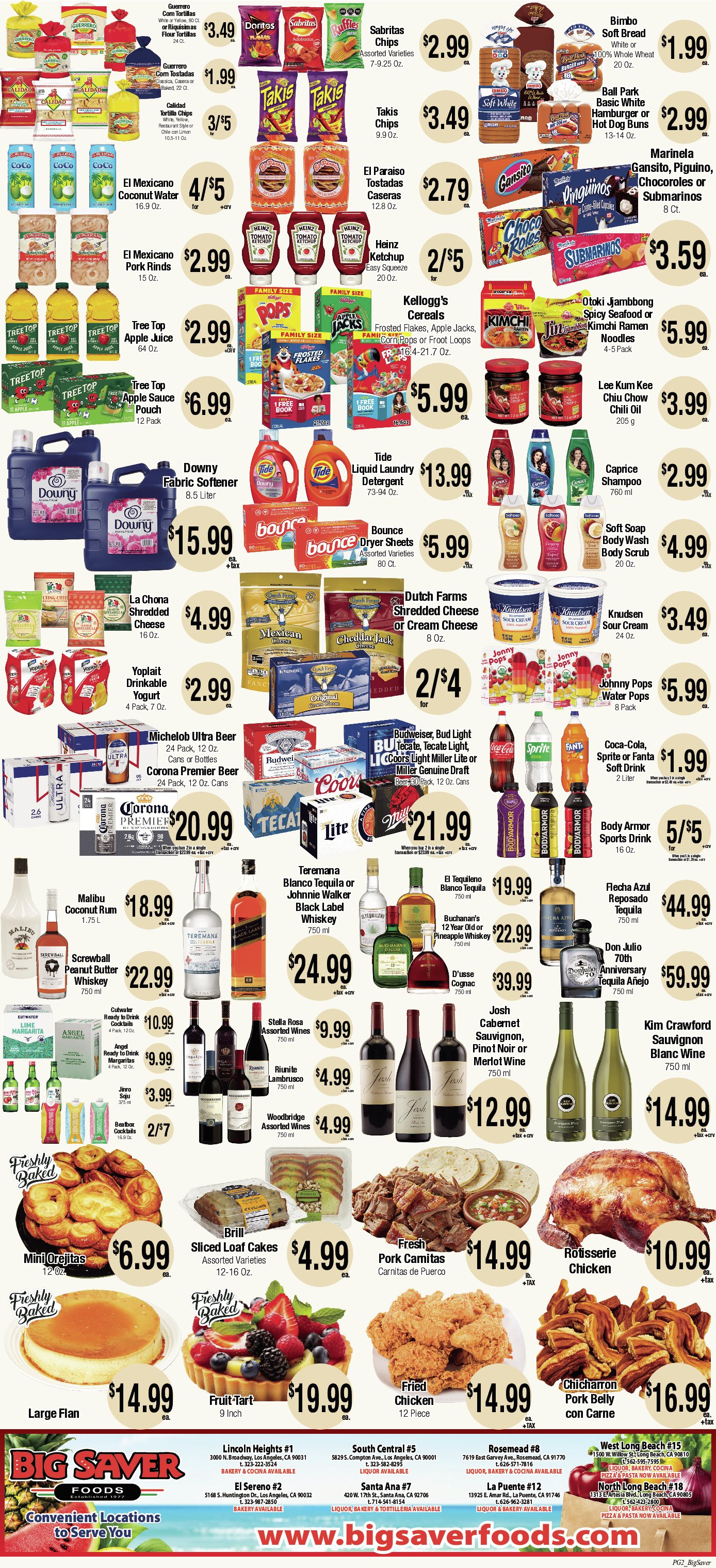 Big Saver Food Weekly AD 2 Page. valid thruogh 07/29/2026 - 08/04/2026
